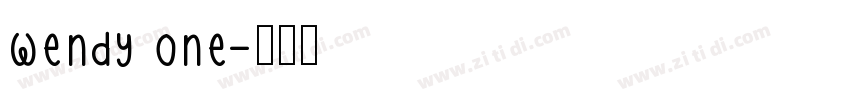 Wendy One字体转换